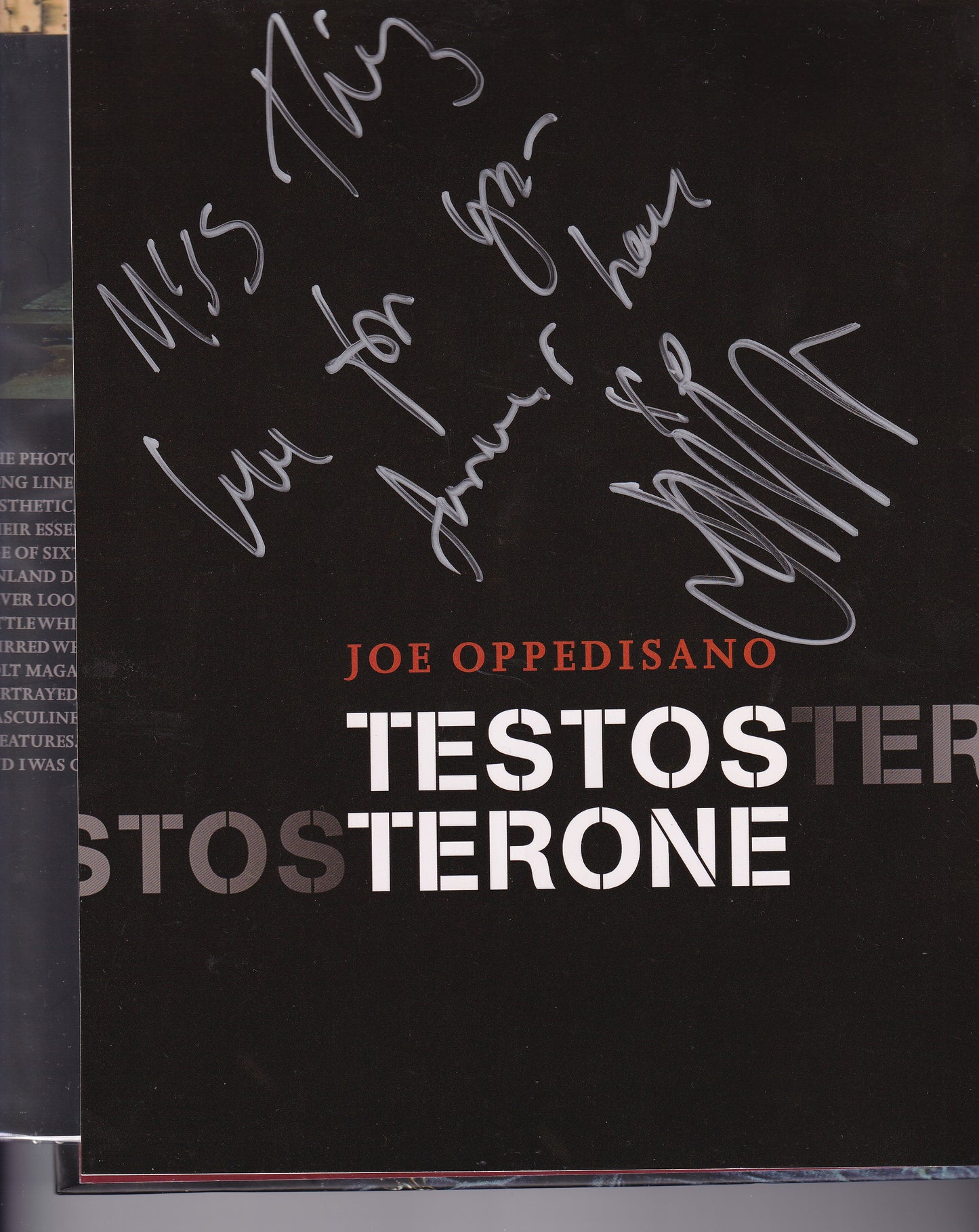 Testosterone - Joe Oppedisano - Gay Photobook (SIGNED COPY)
