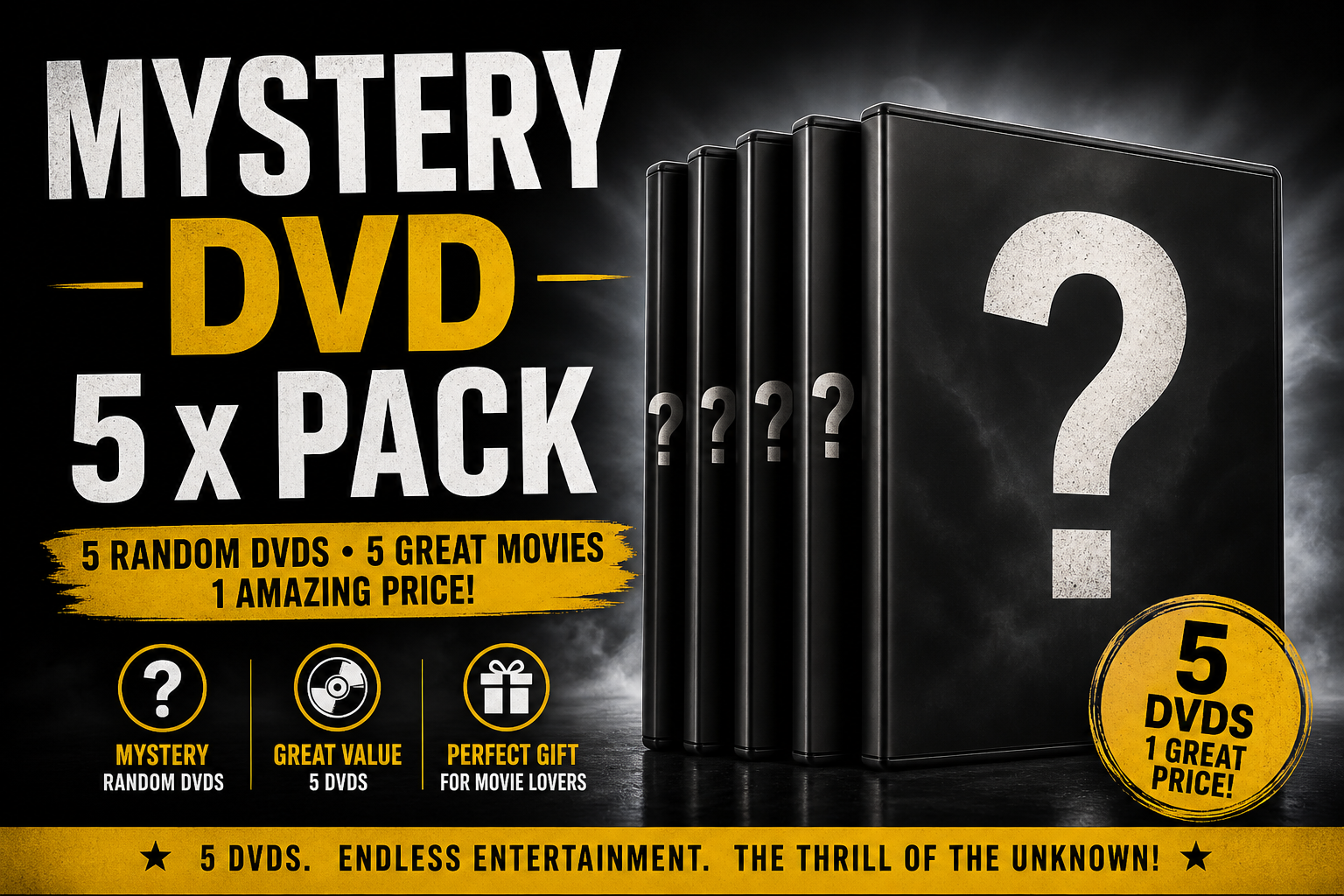 MYSTERY 5 X DVD PACK