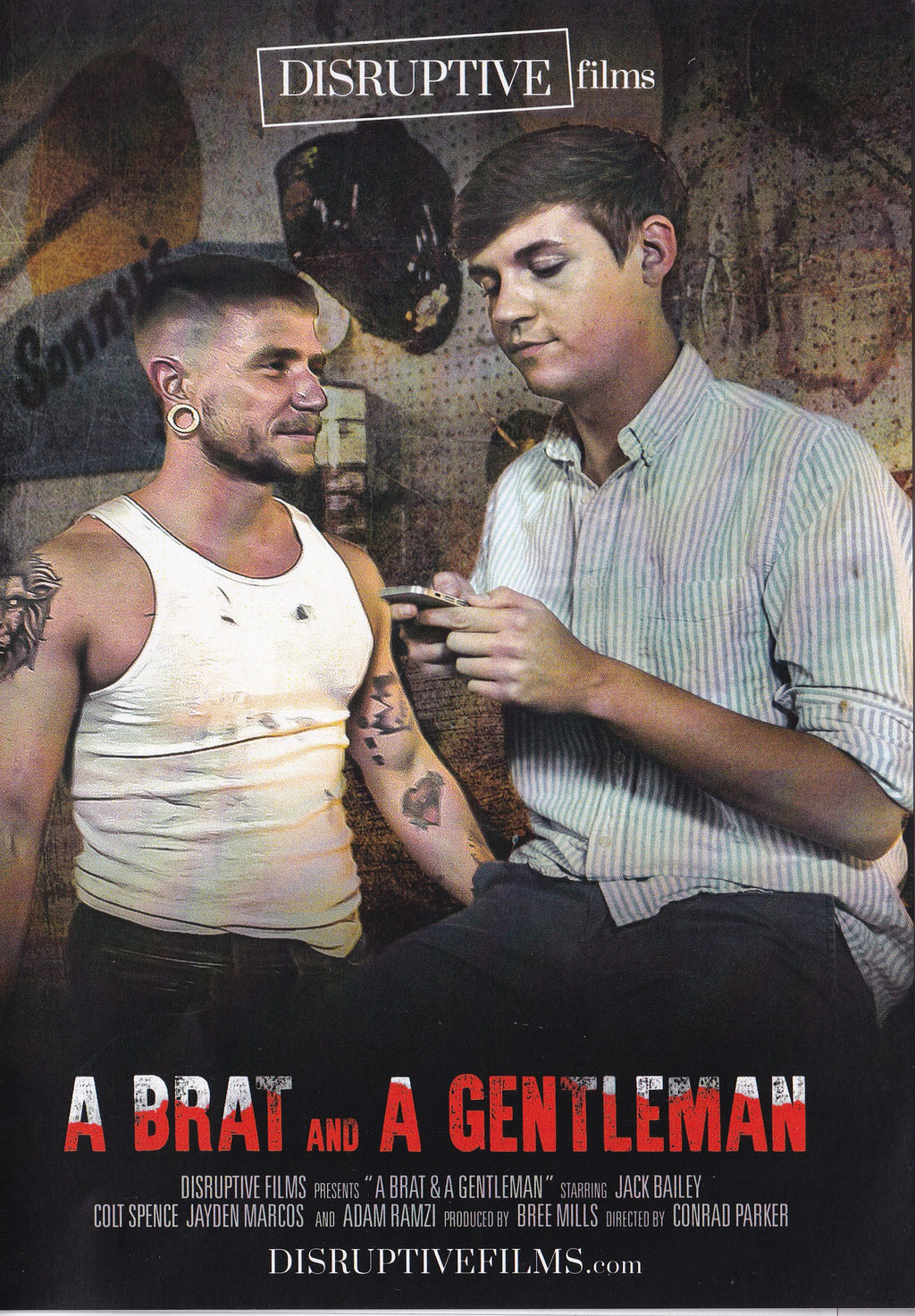 Gay DVD - 2 X DVD full Film Set - Disruptive Films - A Brat and A Gentleman & A cowboy and A Gentleman